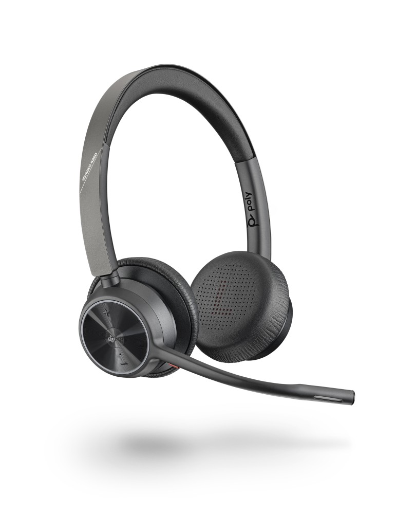 Poly Voyager 4320 Microsoft Bluetooth Headset incl. BT 700 USB-A-Dongle, Microsoft Teams zertifiziert