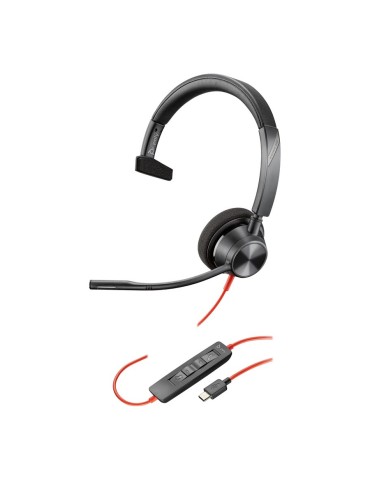 Poly Headset Blackwire 3310 monaural, USB-C Headset +USB-C/A Adapter