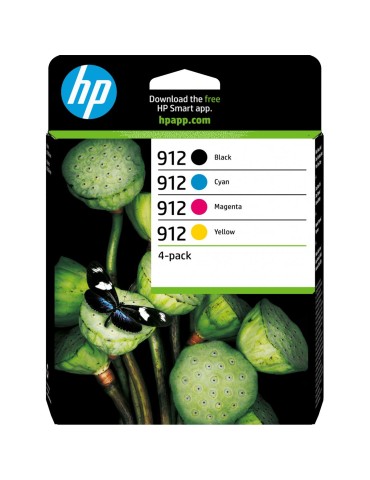 HP 912 (6ZC74AE) Original Druckerpatronen 4er-Pack Kompatibilität: HP OfficeJet (Pro) 8000er Serie
