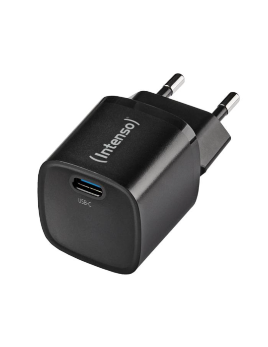 Intenso Power Adapter W30C² GaN, Schwarz UBS-C-Ladeadapter mit 30 Watt Ladeleistung, Leichtes und handliches Design