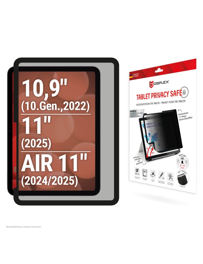 DISPLEX Privacy Safe für iPad 10,9"/11"/Air 11"(2024/25) Schutzfolie