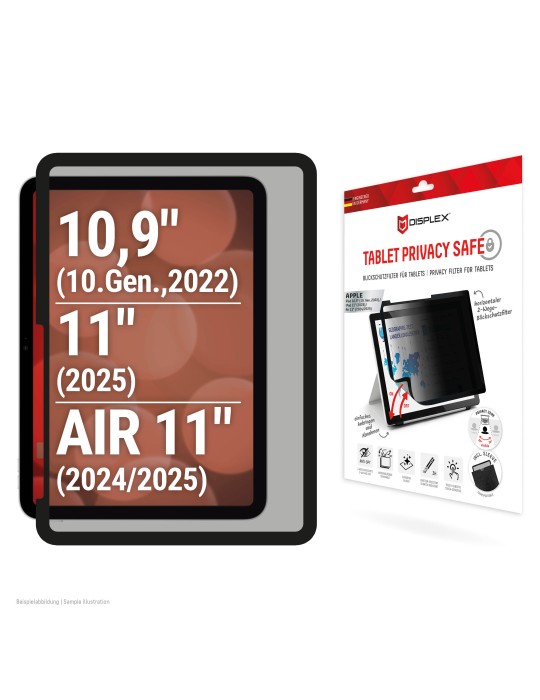DISPLEX Privacy Safe für iPad 10,9"/11"/Air 11"(2024/25) Schutzfolie
