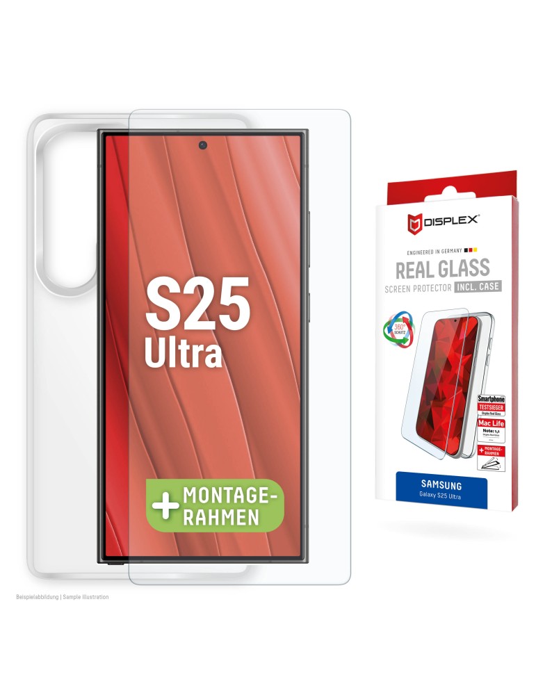 DISPLEX Real Glasschutzfolie + Handyhülle Samsung Gal. S25 Ultra