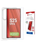 DISPLEX Real Glasschutzfolie + Handyhülle Samsung Gal. S25 Ultra