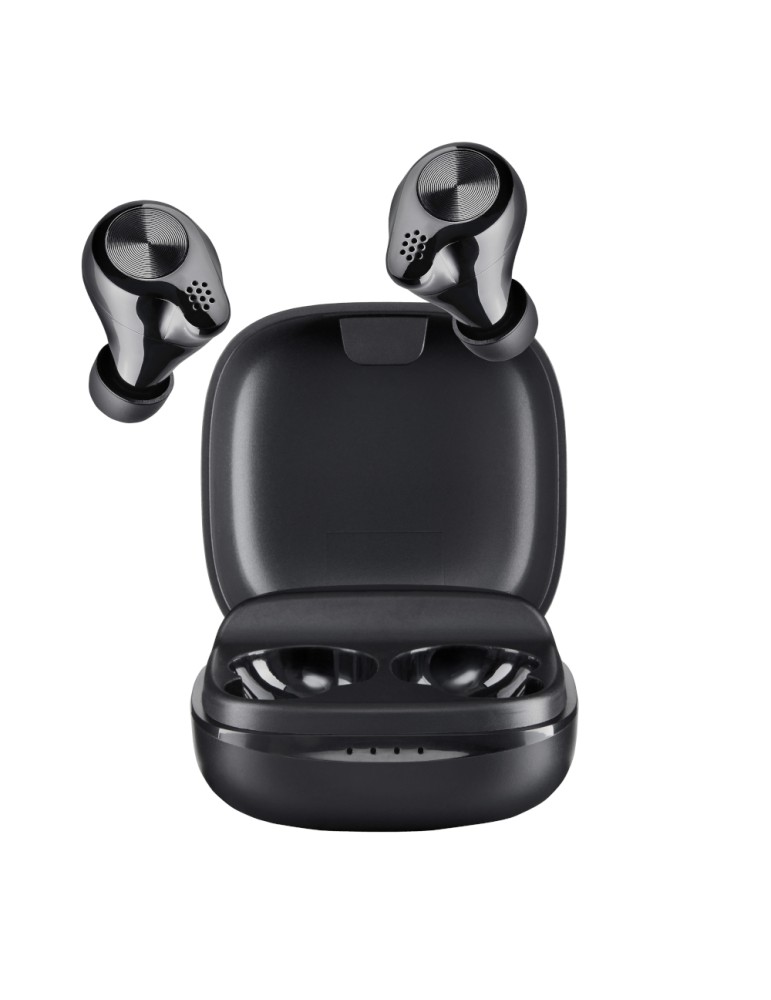 Intenso Buds Micro True Wireless Kopfhörer T200, Schwarz Musik Modus, Gaming Modus, intuitive Touchsteuerung