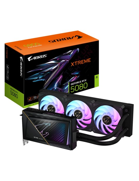 GIGABYTE AORUS GeForce RTX 5080 Xtreme Waterforce 16G - 16GB GDDR7, HDMI, 3x DP