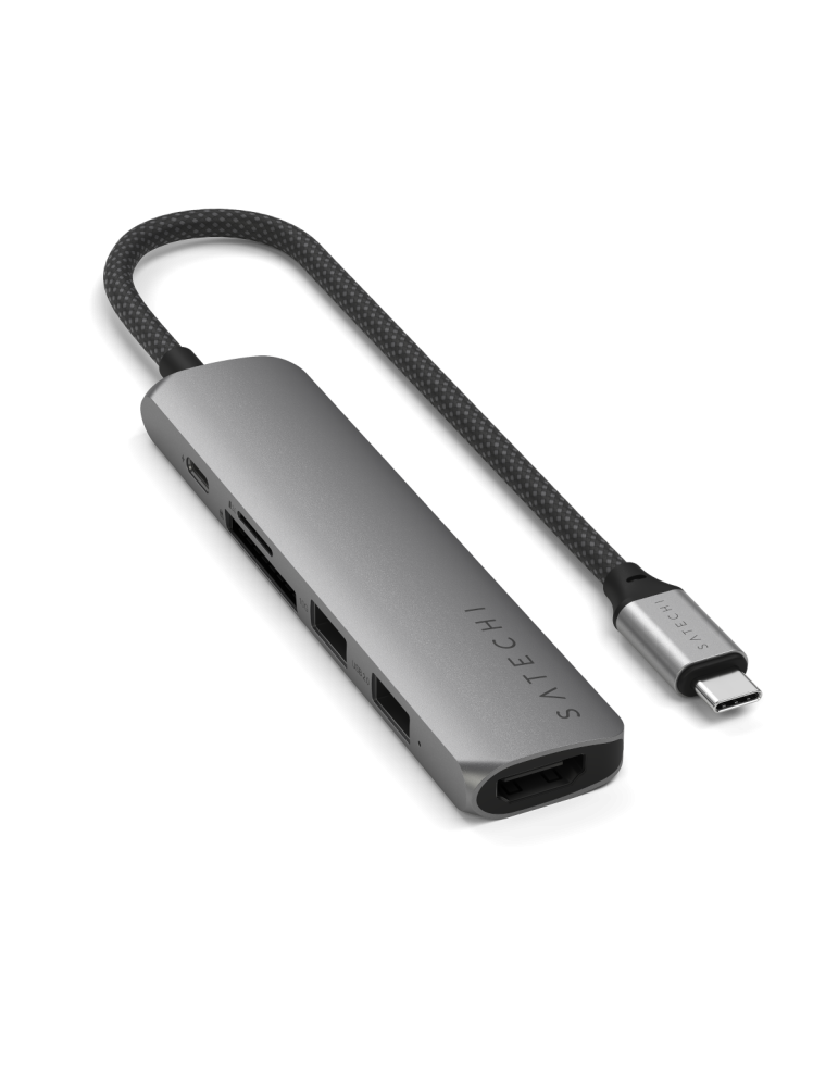 Satechi USB-C 6-in-1 Slim Multiport Adapter Space Grey