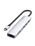 Satechi USB-C 7-in-1 Slim Multiport Adapter with Ethernet Silver