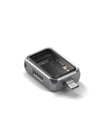 Satechi USB-C Mini NVMe SSD Enclosure Effizientes und kompaktes Aluminium-Gehäuse für 2230 mm NVMe SSD Laufwerke