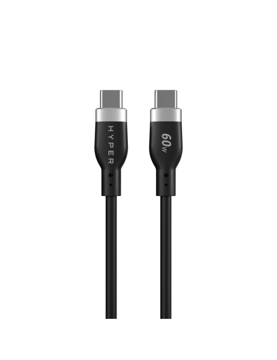 Hyper 1.5m Silicone USB-C auf USB-C 60W Charging Cable - Black 1.5m Silicone USB-C to USB-C 60W Charging Cable - Black