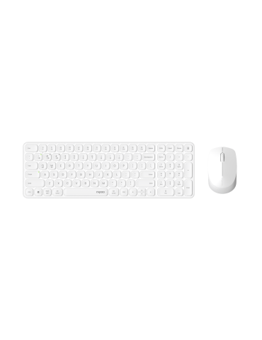 Rapoo Kabelloses ultraflaches Multi-Mode-Deskset "9310M", weiß 2,4 GHz, Bluetooth 4.0, Bluetooth 5.0, Nano-USB-Empfänger & Aufbe