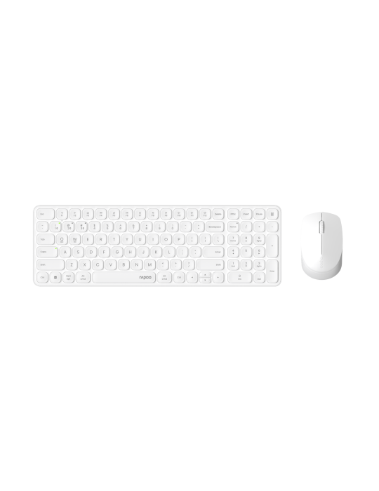 Rapoo Kabelloses ultraflaches Multi-Mode-Deskset "9310M", weiß 2,4 GHz, Bluetooth 4.0, Bluetooth 5.0, Nano-USB-Empfänger & Aufbe