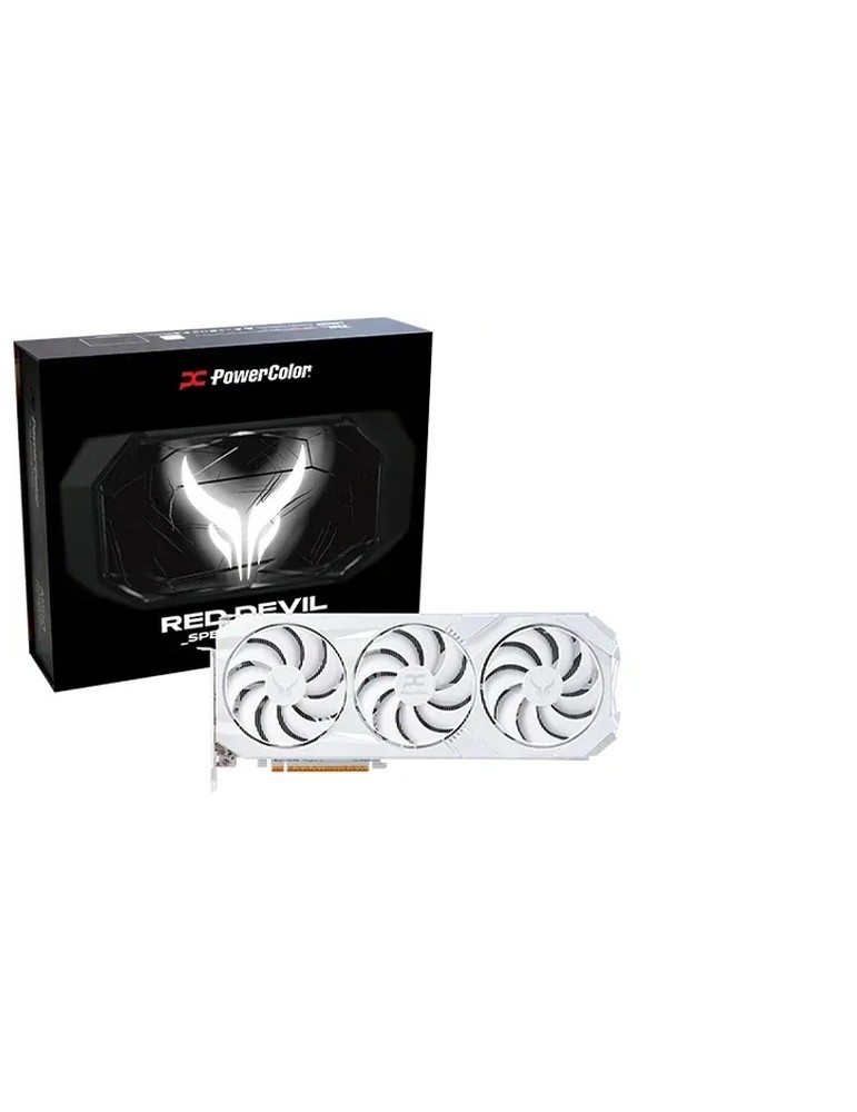 Powercolor Radeon RX 9070XT Red Devil Spectral White OC - 16GB GDDR6, 1x HDMI, 3x DP