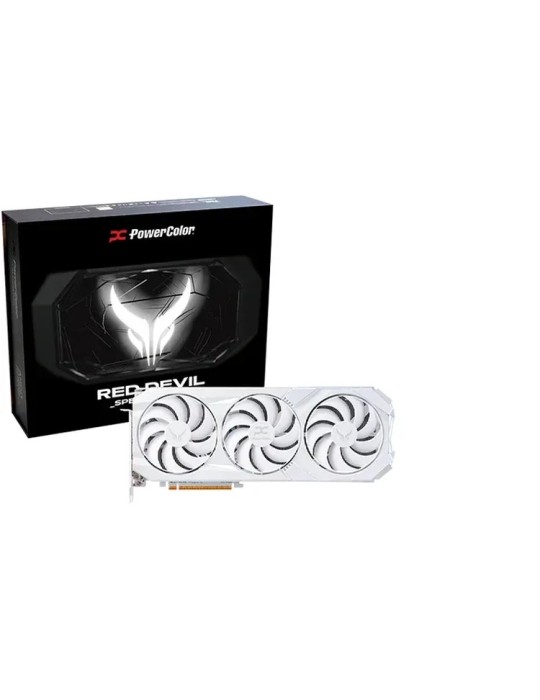 Powercolor Radeon RX 9070XT Red Devil Spectral White OC - 16GB GDDR6, 1x HDMI, 3x DP