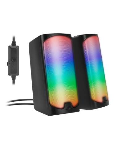 Speedlink TONOS RGB Gaming Stereo Lautsprecher, schwarz