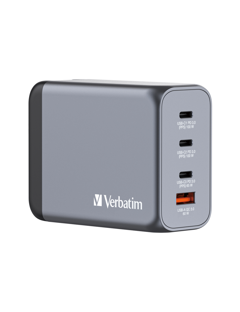 VERBATIM GNC-200 GaN Netzladegerät 4 Port 200W USB A/C