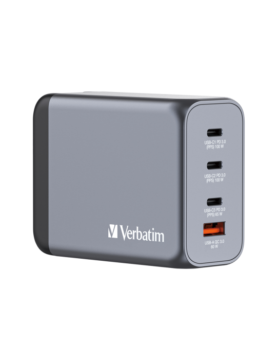 VERBATIM GNC-200 GaN Netzladegerät 4 Port 200W USB A/C
