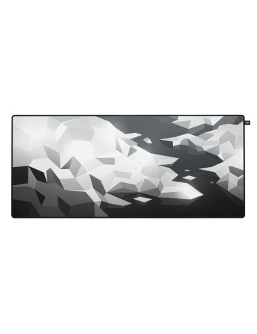 Cherry GP5 XL Gaming-Mauspad, Litus White Edition High-Speed-Stoffoberfläche, Rutschfest, Vernähte Kanten, Maschinenwaschbar