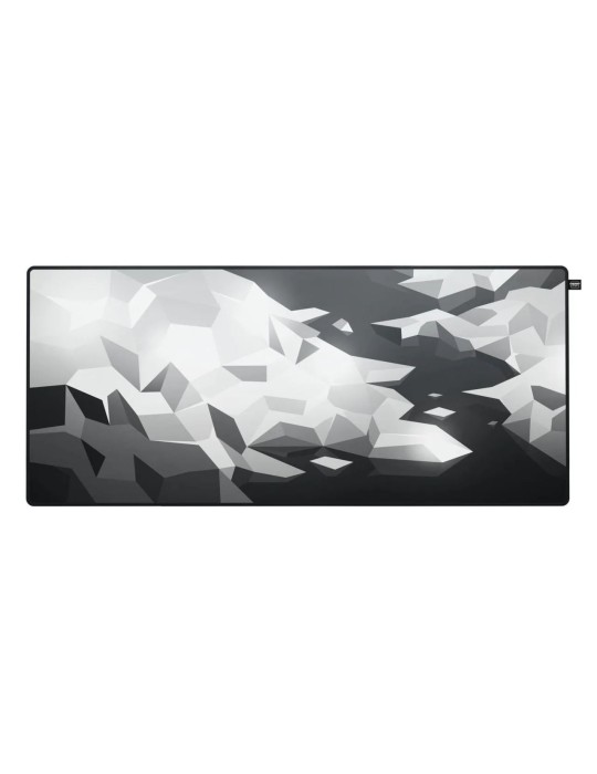 Cherry GP5 XL Gaming-Mauspad, Litus White Edition High-Speed-Stoffoberfläche, Rutschfest, Vernähte Kanten, Maschinenwaschbar