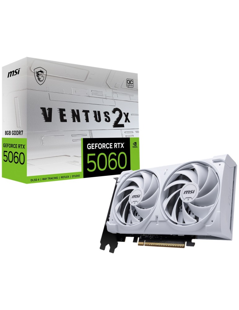 MSI GeForce RTX 5060 8G VENTUS 2X OC WHITE - 8GB GDDR7, HDMI, 3x DP