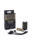 VERICO LoopEnergy 4-Pack AA PRO - Wiederaufladbare USB-C Batterie AA 1,5V 3330mWh (2220mAh) Li-Ion, USB-C, 4er Pack AA, 1 Kabel 