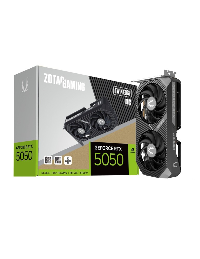 ZOTAC GAMING GeForce RTX 5050 8GB Twin Edge OC Grafikkarte - 8GB GDDR6, DVI, HDMI, DP