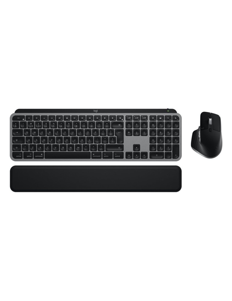 Logitech MX Keys S Combo für Mac, kabellos, DE-Layout Tastatur und Maus Set, Speziell angepasste Tasten und Funktionen für macOS