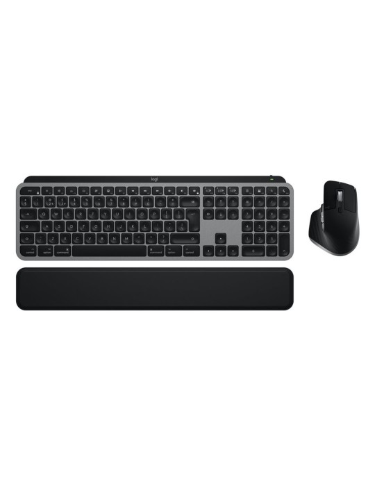 Logitech MX Keys S Combo für Mac, kabellos, DE-Layout Tastatur und Maus Set, Speziell angepasste Tasten und Funktionen für macOS