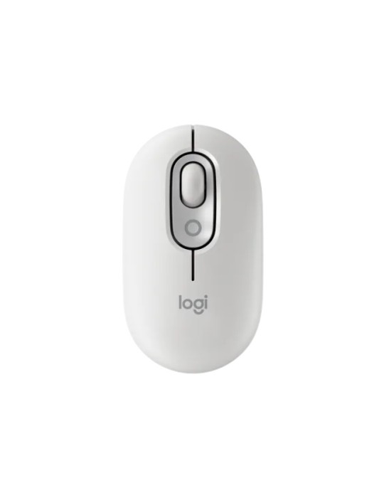 Logitech POP Mouse with emoji - WEIß 3 Easy-Switch-Kanäle, 4 Tasten, Unterstützt Logi Options+