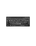 LogicKeyboard PC Bluetooth Großdruck-Tastatur Weiß auf Schwarz, Mini Layout