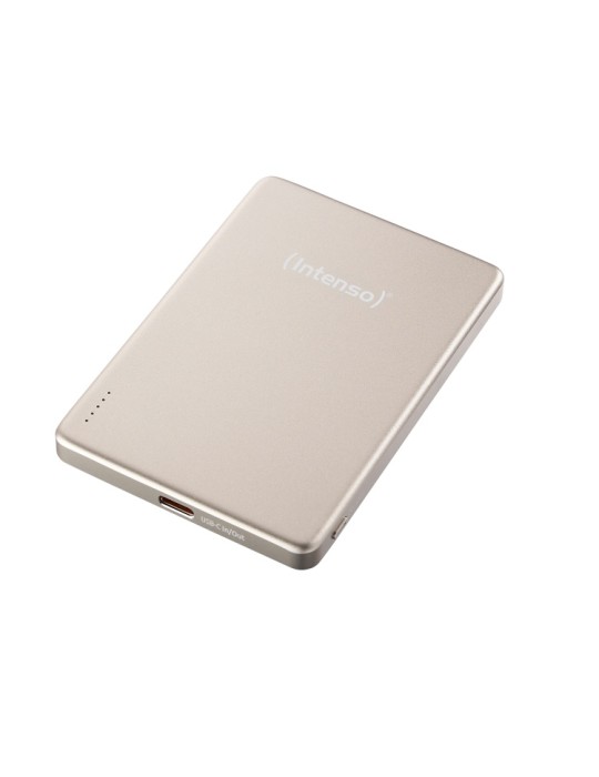 Intenso Powerbank MW5000 magnetic wireless, champagner Quick Charge - Funktion, LED Anzeige, MagSafe kompatibel