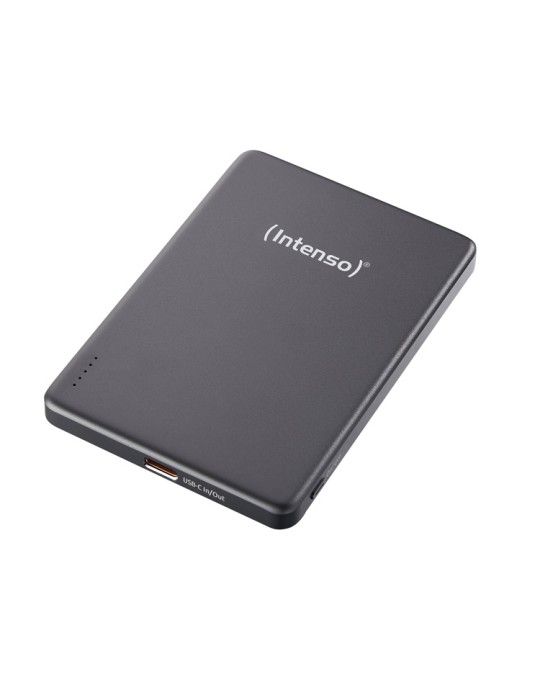 Intenso Powerbank MW5000 Magnetic Wireless, Grau Quick Charge - Funktion, LED Anzeige, MagSafe kompatibel