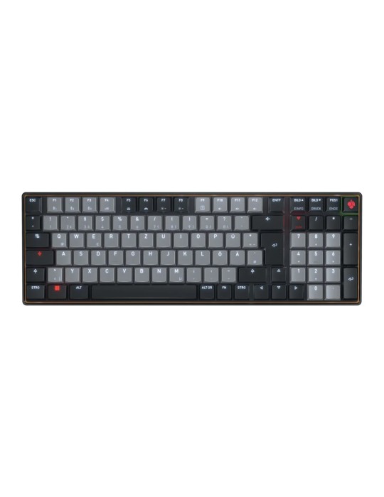 CHERRY KW 550 MX LP, Mechanische 96% Tastatur, DE-Layout Zwei Verbindungsmodi: Bluetooth® und kabelgebunden, RGB-LED für Ladesta