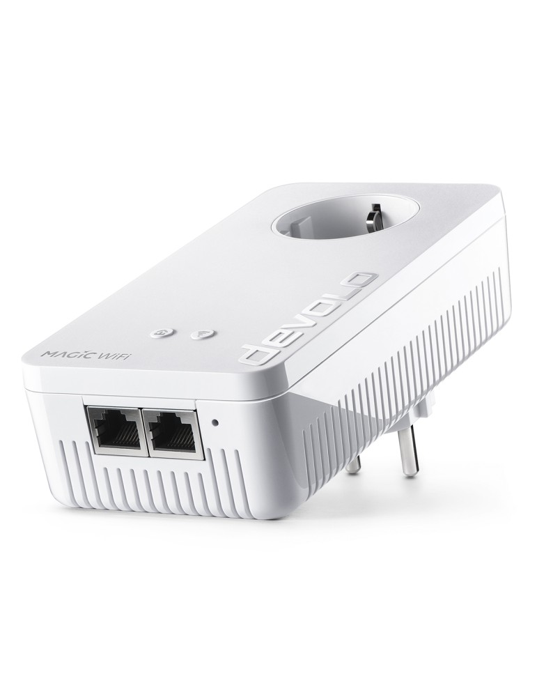 devolo Magic 2 WiFi 6 next Powerline Adapter Powerline bis zu 2.400 Mbit/s, WiFi 6 bis zu 3.000 Mbit/s, 2x Gigabit LAN