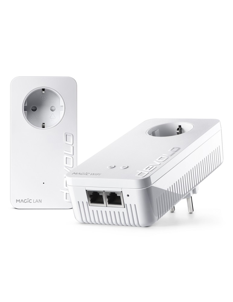devolo Magic 2 WiFi 6 next Powerline Starter Kit 1x devolo Magic 2 WiFi 6 next Adapter, 1x devolo Magic 2 LAN Adapter
