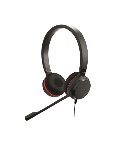 Jabra Evolve 20 SE Headset, Stereo, Kabelgebunden USB-A und -C-Anschluss, UC-Optimiert, Kunstlederohrpolster