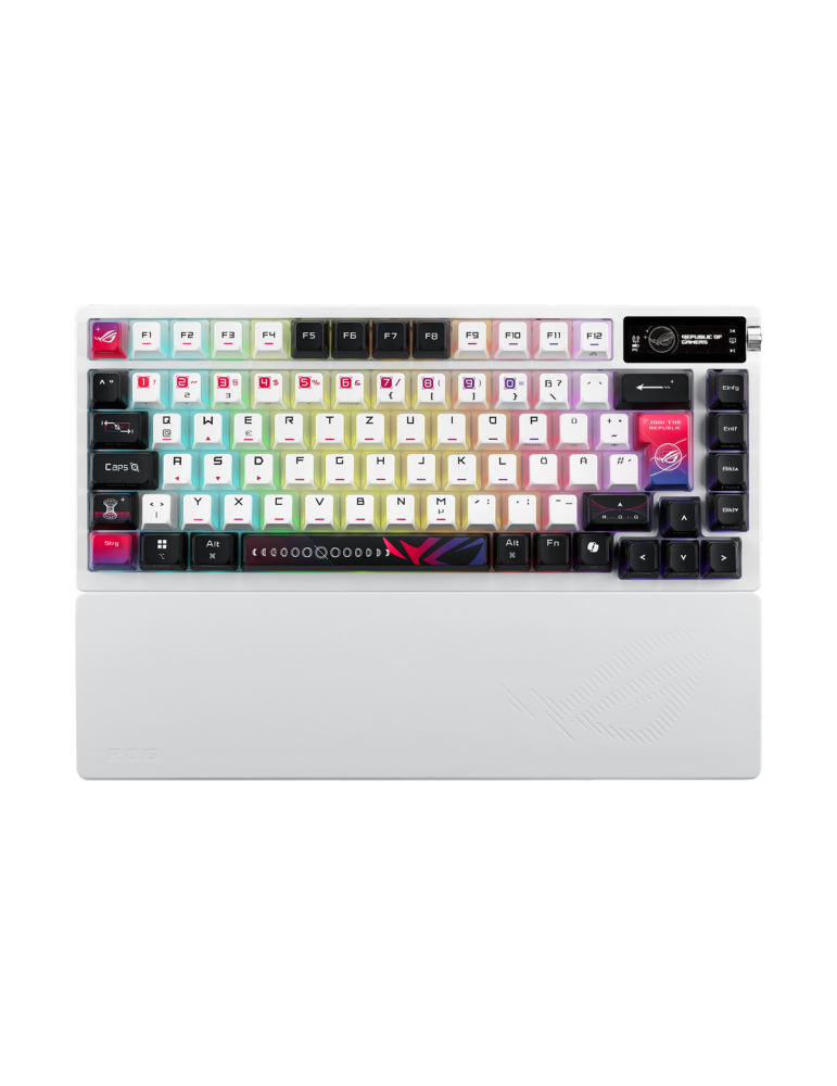 ASUS ROG Azoth X Custom-Gaming-Tastatur mit hot-swap-fähigen mechanischen ROG NX V2-Switches