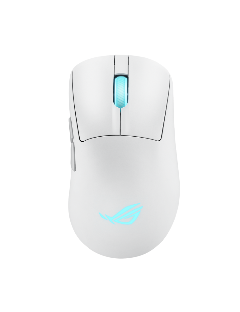 ASUS ROG Keris II Origin Kabellose ergonomische Gaming Maus, 65g leicht, 3-Zonen-RGB-Beleuchtung, weiß
