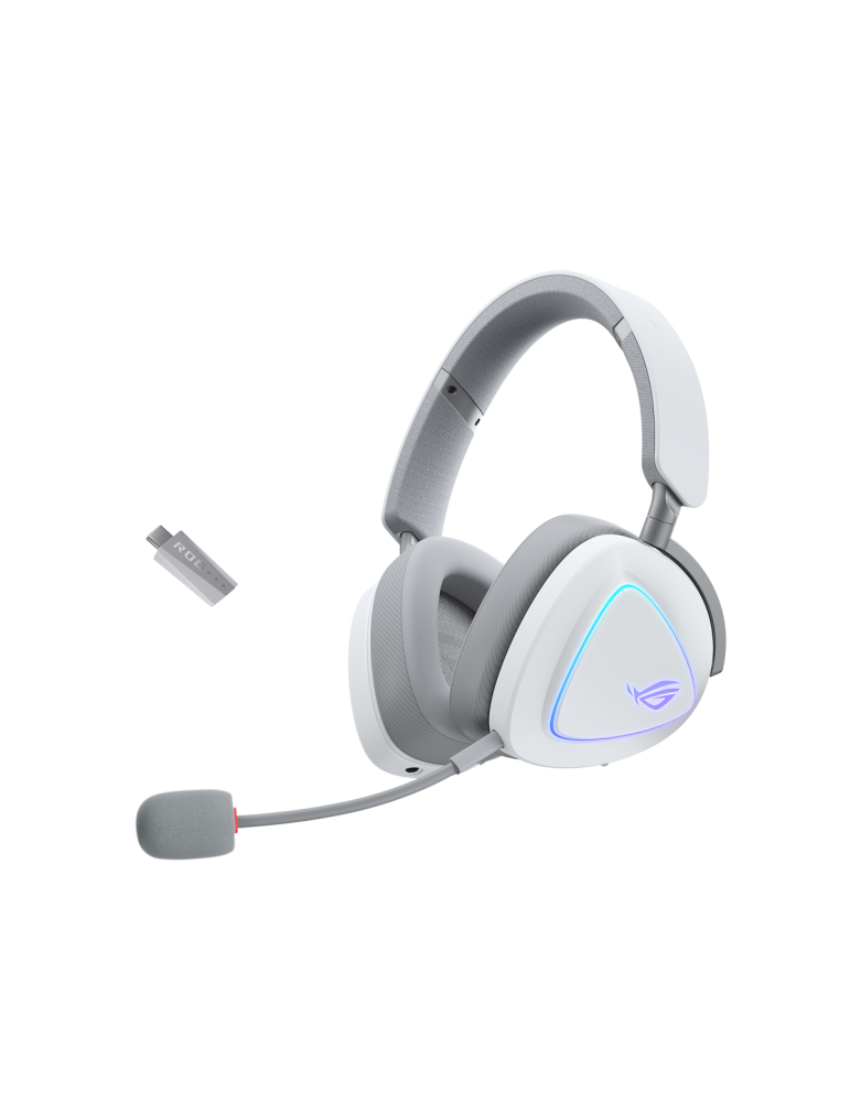 ASUS ROG Delta II Kabelloses RGB Gaming Headset mit 110 Stunden Akku-Laufzeit und 10mm- Super-Breitband-Mikrofon