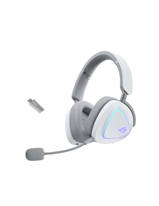 ASUS ROG Delta II Kabelloses RGB Gaming Headset mit 110 Stunden Akku-Laufzeit und 10mm- Super-Breitband-Mikrofon