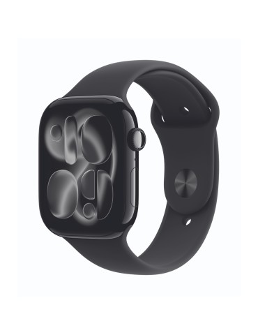Apple Watch Series 11  46mm Diamantschwarz Aluminium Gehäuse mit Schwarz Sport Band - S/M