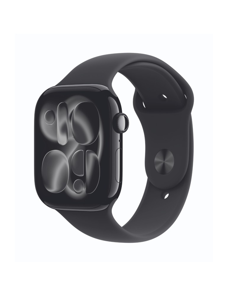 Apple Watch Series 11  46mm Diamantschwarz Aluminium Gehäuse mit Schwarz Sport Band - M/L