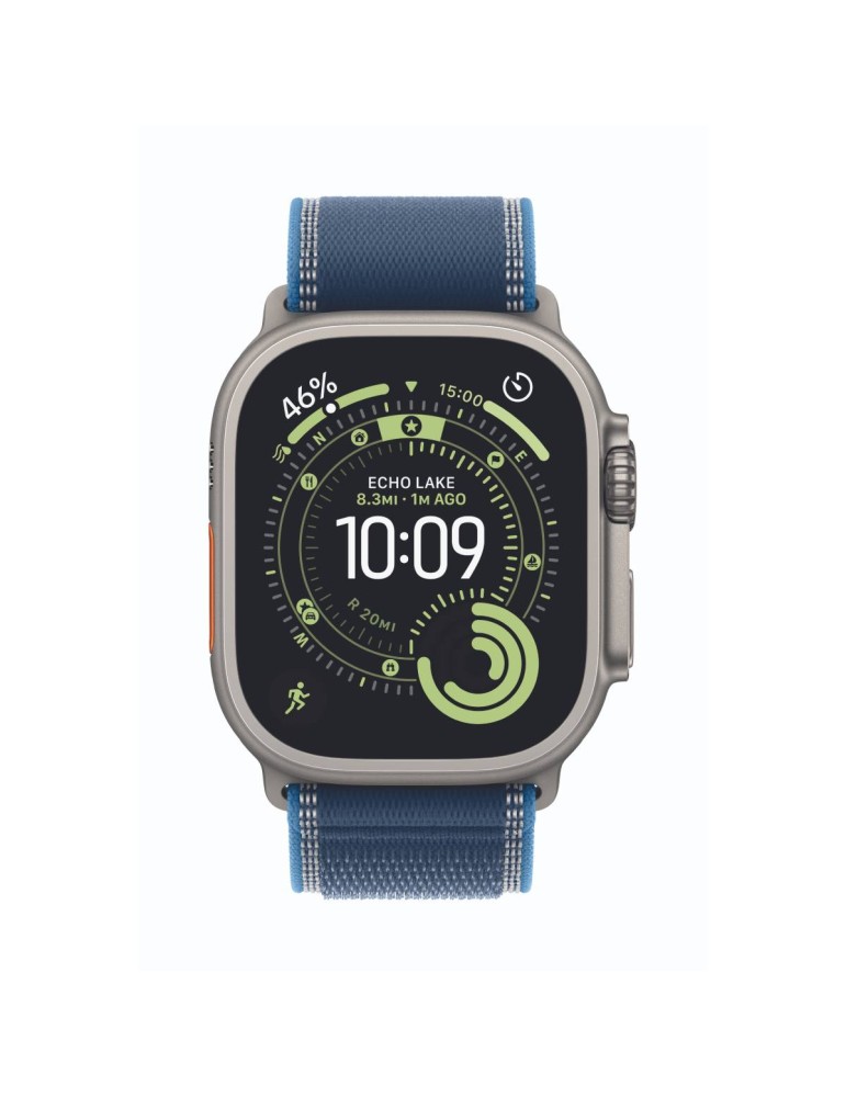 Apple Watch Ultra 3 Cellular 49mm Natur Titan Gehäuse mit Blau/Hellblau Trail Loop - S/M