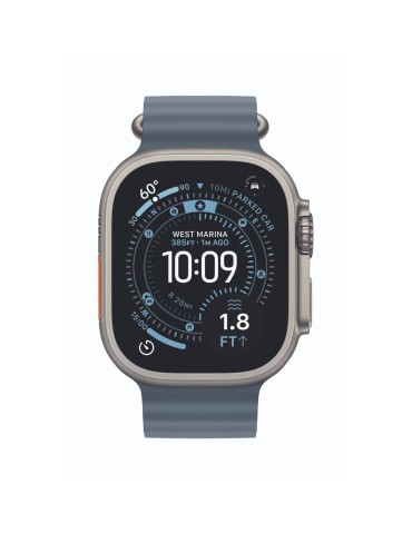 Apple Watch Ultra 3 Cellular 49mm Natur Titan Gehäuse mit Maritimblau Ocean Band