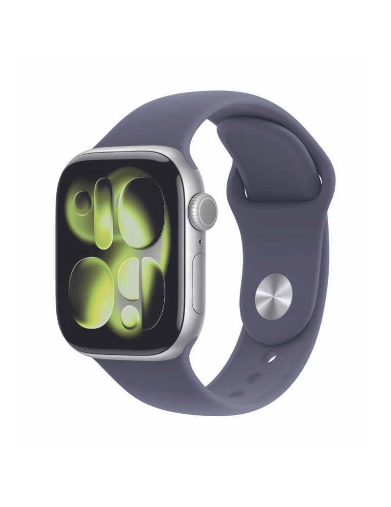 Apple Watch Series 11 Cellular 42mm Silber Aluminium Gehäuse mit Nebelviolett Sport Band - M/L