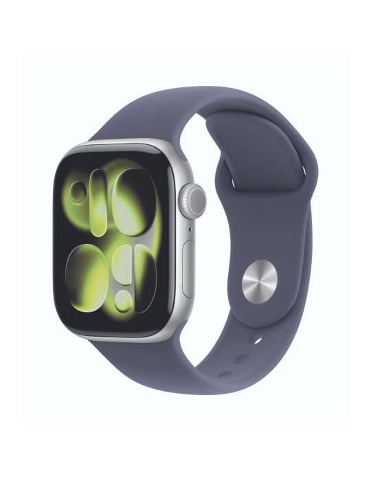 Apple Watch Series 11 Cellular 42mm Silber Aluminium Gehäuse mit Nebelviolett Sport Band - M/L