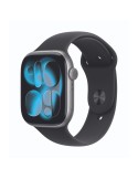 Apple Watch Series 11 Cellular 46mm Space Grau Aluminium Gehäuse mit Schwarz Sport Band - M/L