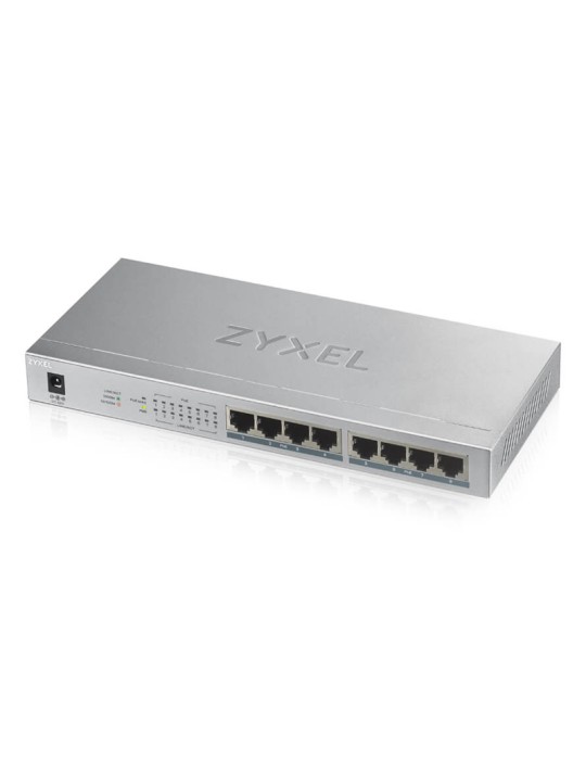 Zyxel GS1008HP Unmanaged Switch [8x Gigabit Ethernet PoE, Smart PoE+, 60W]