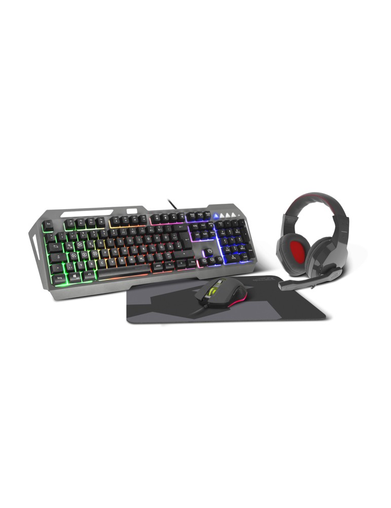 Speedlink LUNERA 4in1 Illuminated Gaming Set, Maus, Tastatur, Mauspad und Headset, schwarz