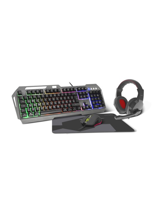 Speedlink LUNERA 4in1 Illuminated Gaming Set, Maus, Tastatur, Mauspad und Headset, schwarz